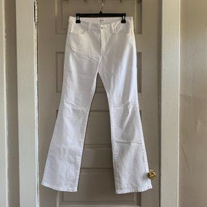 White Bootcut Jeans